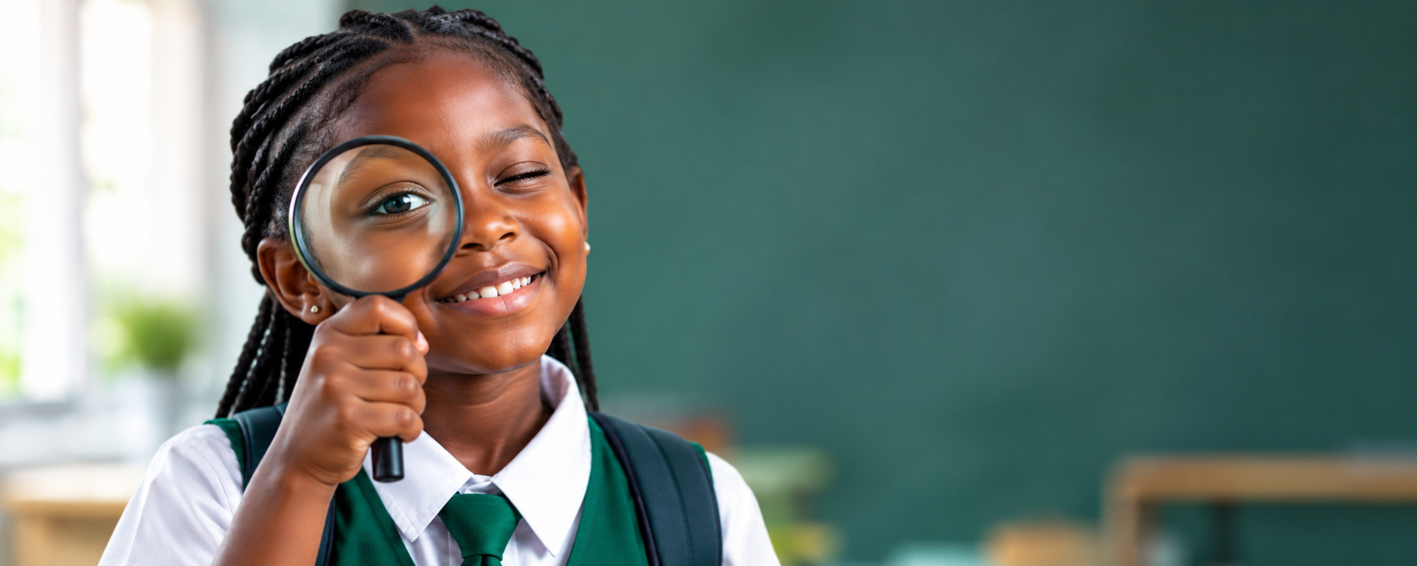 Young scientist conducting optics experiment